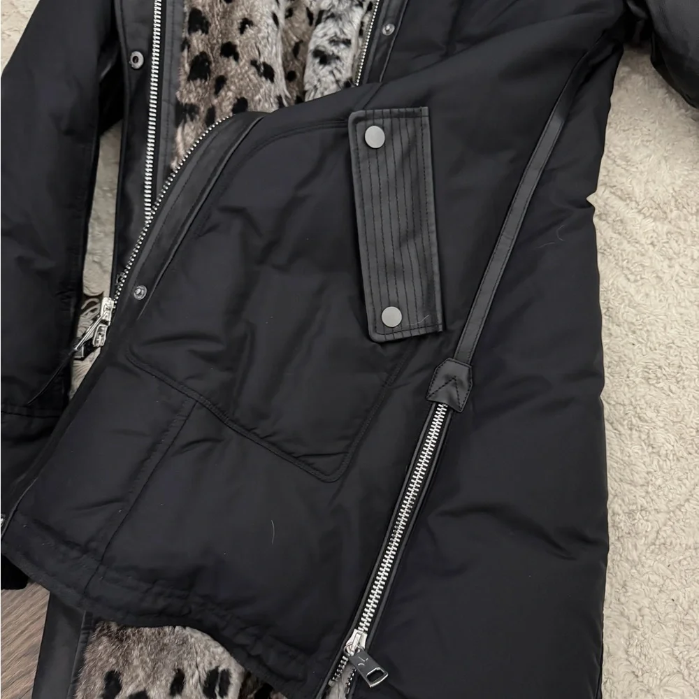 Nicole Benisti Black Puffer Jacket with Fur Trim - Picture 5 of 5